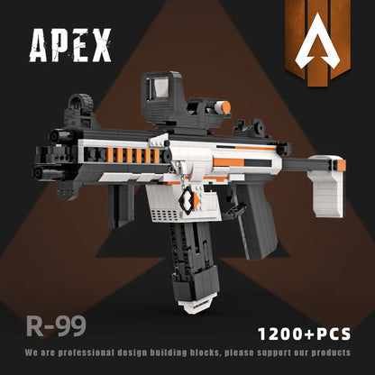 Apex Legends MOC Emissible R99 Submachine Gun Building Blocks Bricks