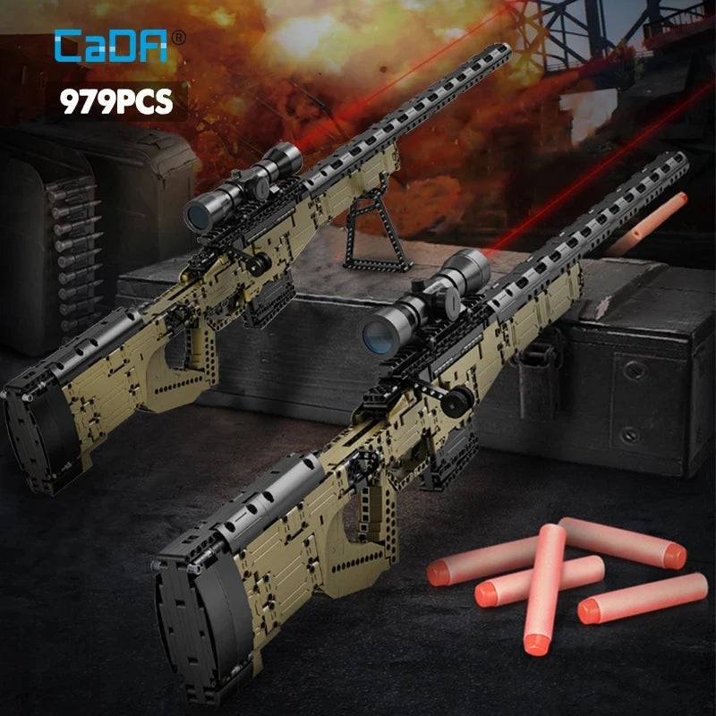 MOC Military Weapon Sniper Rifle Building Blocks