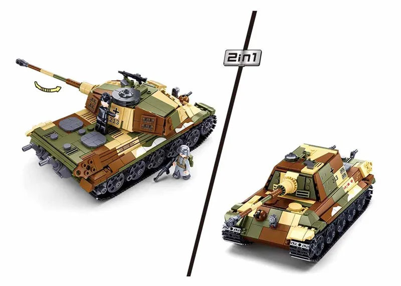 MOC 1/35 Scale Tiger II KIng Tiger Building Blocks Sets