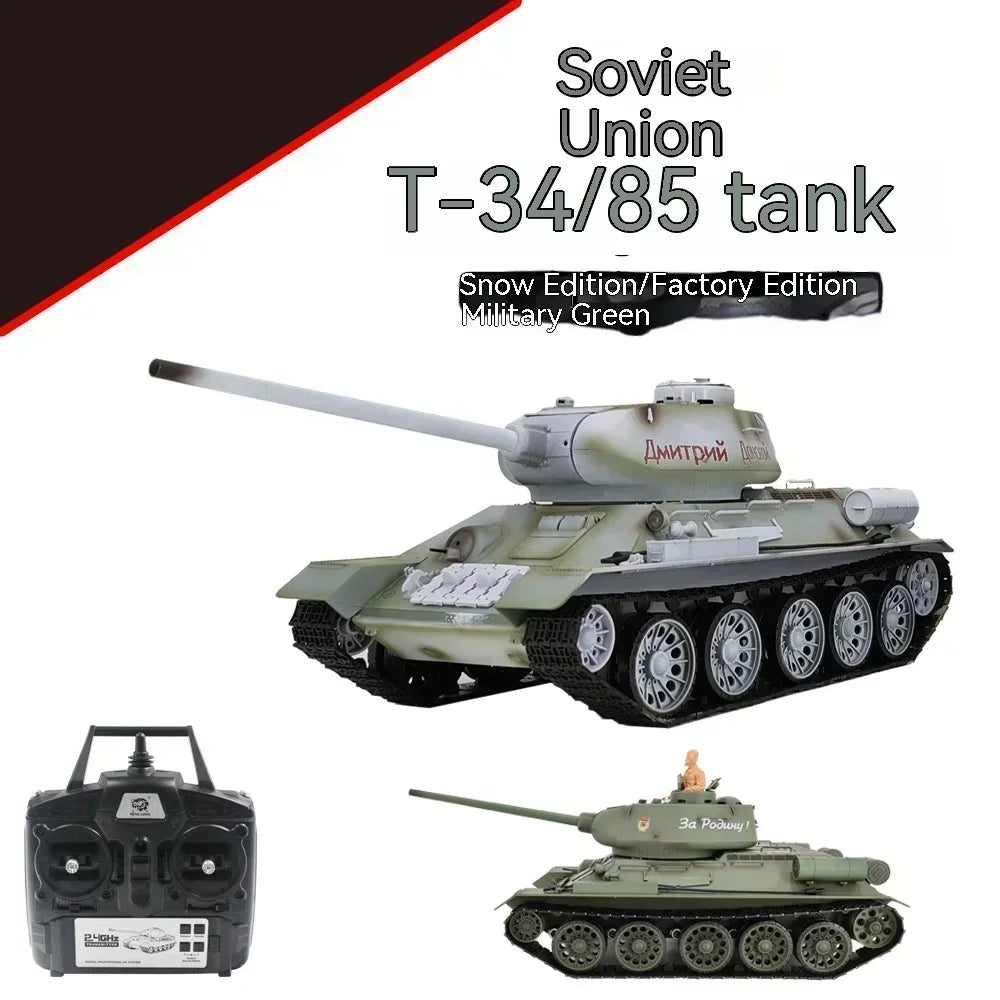 T34/85 Large Multi Functional Combat Simulation RC Tank