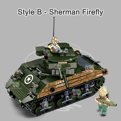 MOC M4A3 Sherman Firefly Tank Building Block