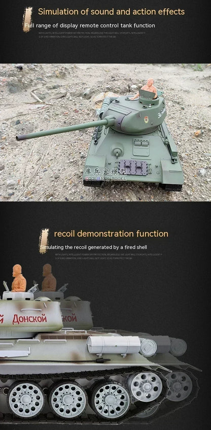 T34/85 Large Multi Functional Combat Simulation RC Tank