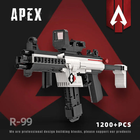 Apex Legends MOC Emissible R99 Submachine Gun Building Blocks Bricks