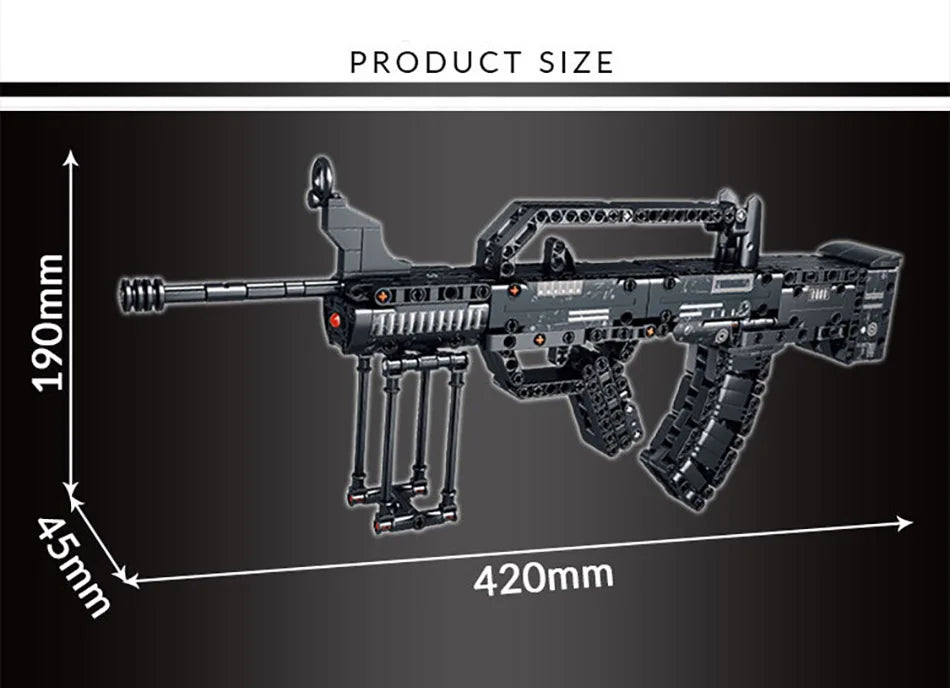 MOC 98K Rifle QBZ95 Lego DIY Kar98 Weapon kits