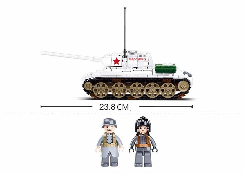 518PCS MOC T34-85 Medium Tank Building Blocks