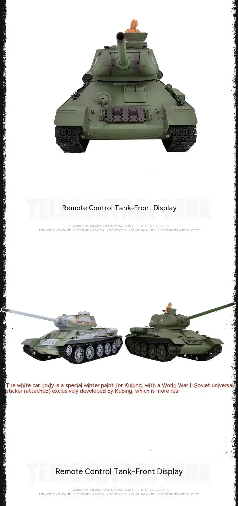 T34/85 Large Multi Functional Combat Simulation RC Tank