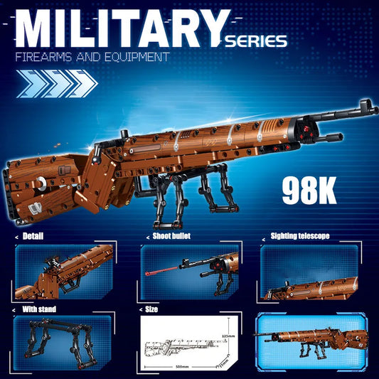 MOC 98K Rifle QBZ95 Lego DIY Kar98 Weapon kits