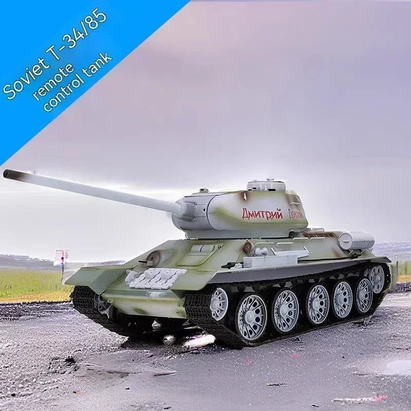 T34/85 Large Multi Functional Combat Simulation RC Tank