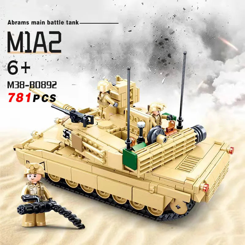 MOC M1A2 Abrams Main Battle Tank Building Blocks