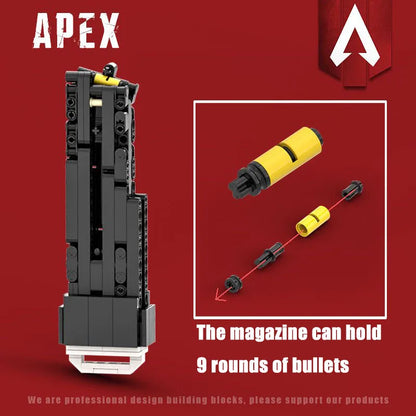 Apex Legends MOC Emissible R99 Submachine Gun Building Blocks Bricks