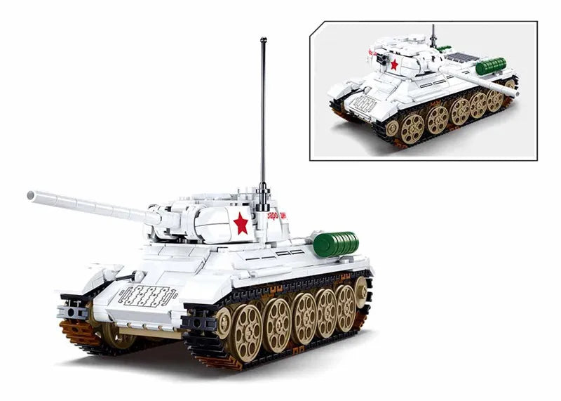 518PCS MOC T34-85 Medium Tank Building Blocks