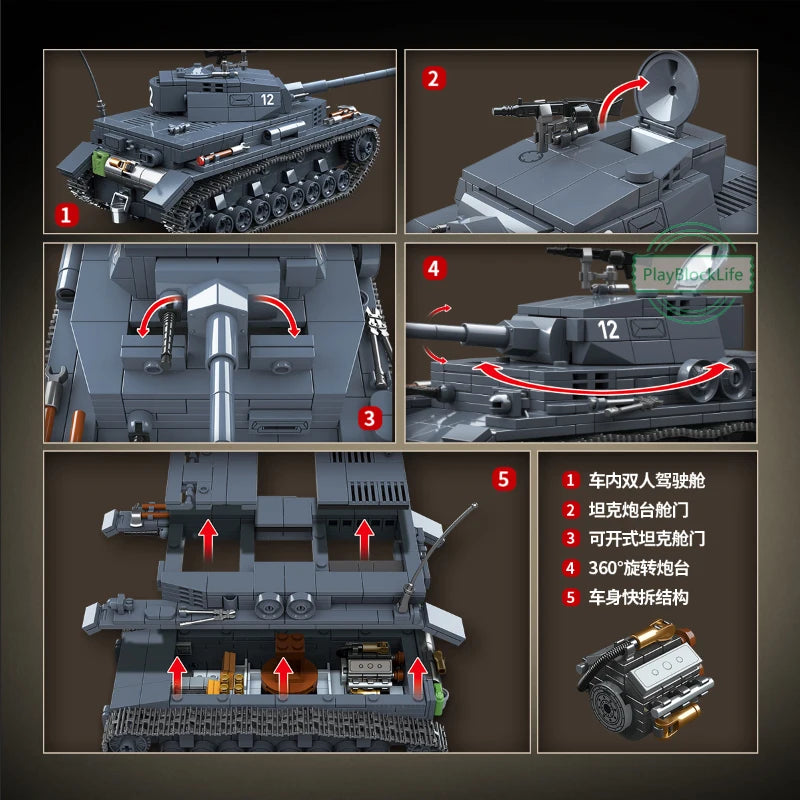 MOC Panzerkampfwagen IV Panzer IV G Building Blocks