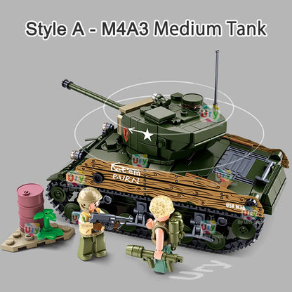 MOC M4A3 Sherman Firefly Tank Building Block