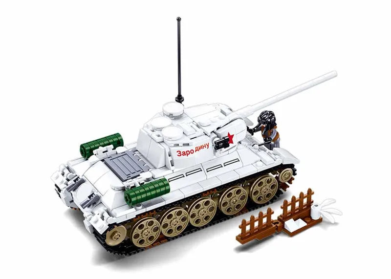 518PCS MOC T34-85 Medium Tank Building Blocks